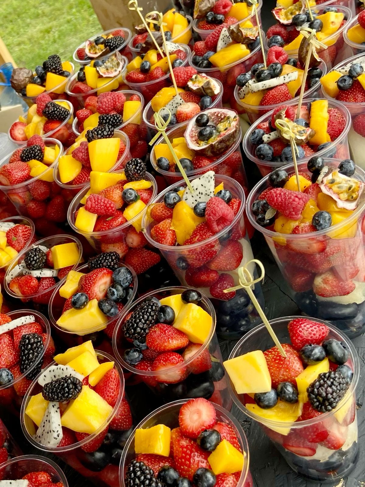 Fresh fruit and berry cups